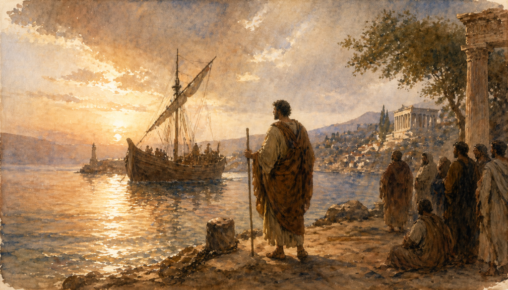 Acts 18 devotional — Paul departing Ephesus with the words "I will return to you if God wills"